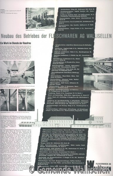 Broschüre Neubau Fleischwarenfabrik Bell AG