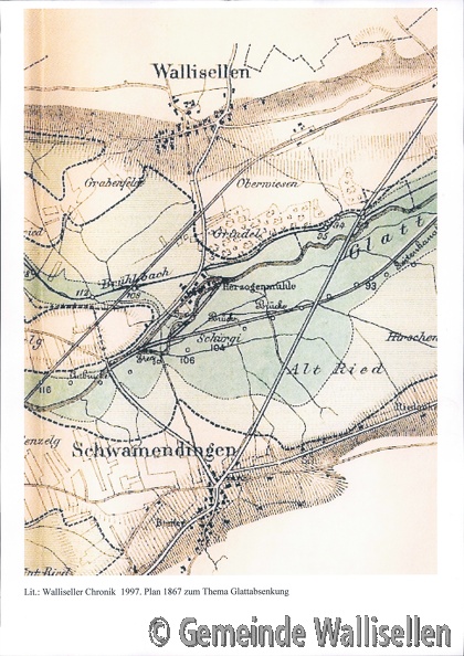 Ausschnitt Karte Wallisellen Schwamendingen