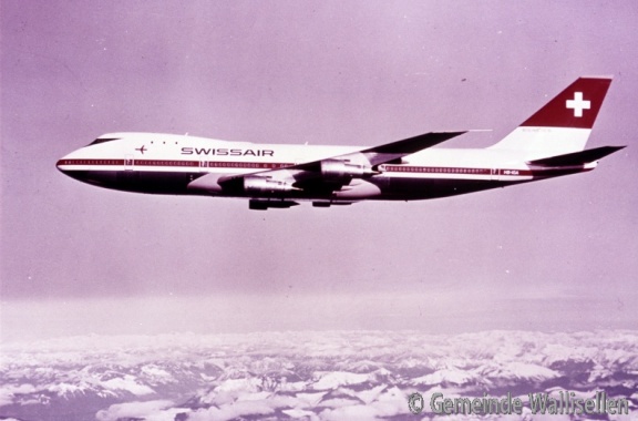 Flugzeug Swissair Boeing 747 B