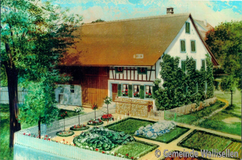 Gemälde Bauernhof Haller